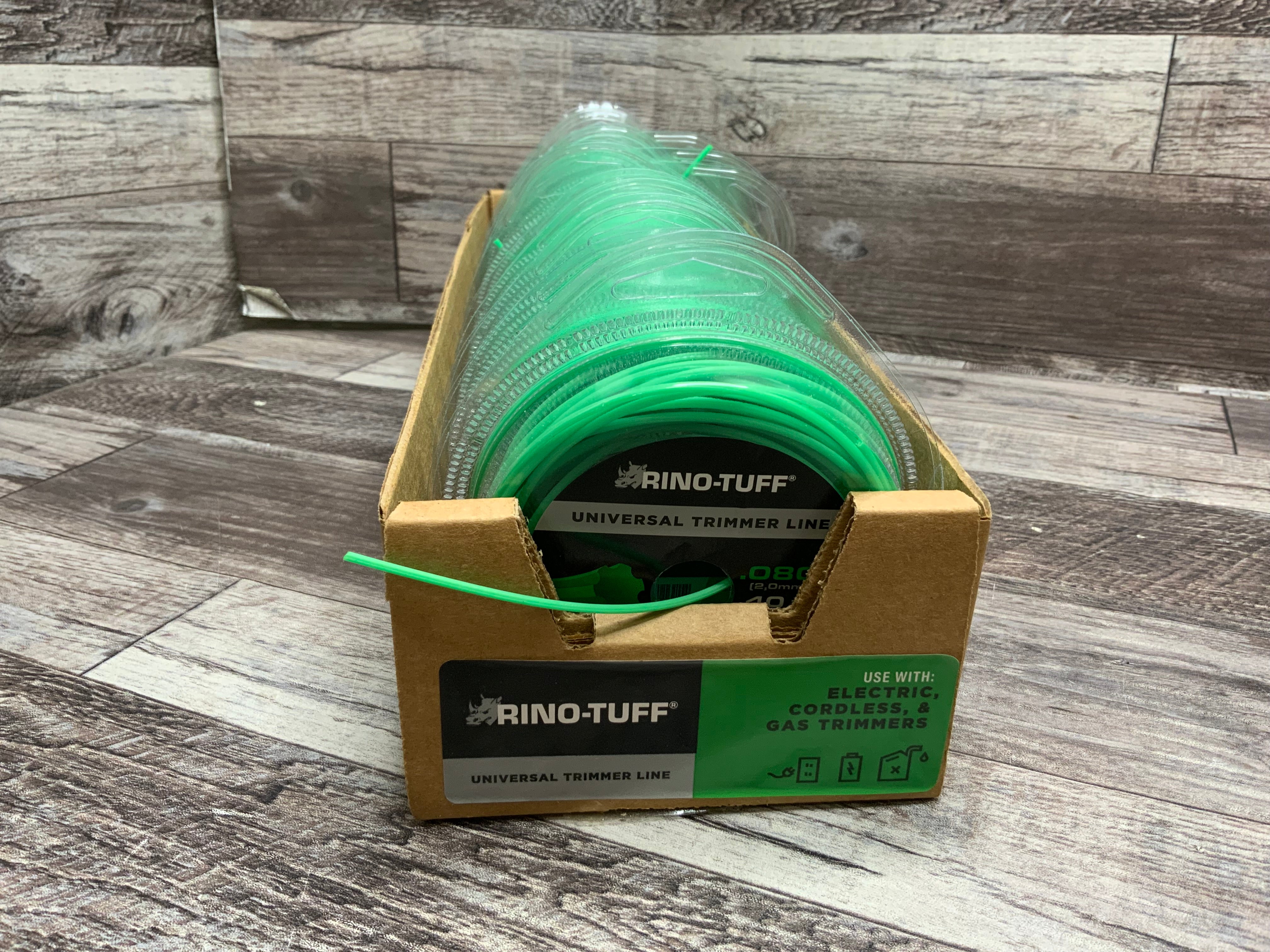 Rino Tuff Universal 0.080 in. x 40 ft. Trimmer Line (Green) *LOT OF 12** (8130571403502)